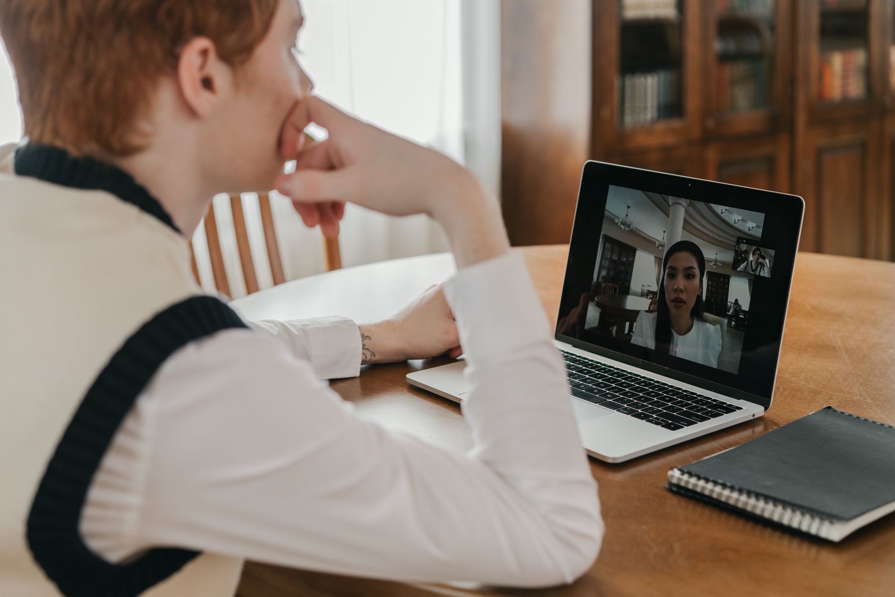 Joining a private online consultation from home